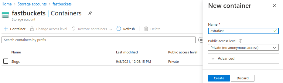 Astra uses Azure Buckets to protect your Kubernetes data